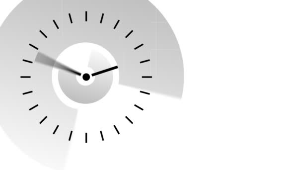 時計は非常に高速の手を移動します。時間の概念を渡す — ストック動画