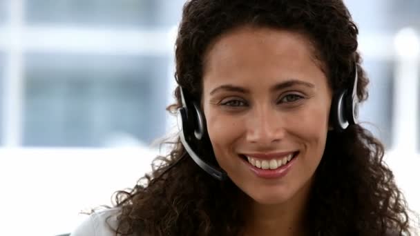 Woman in a conference calling — Stock Video