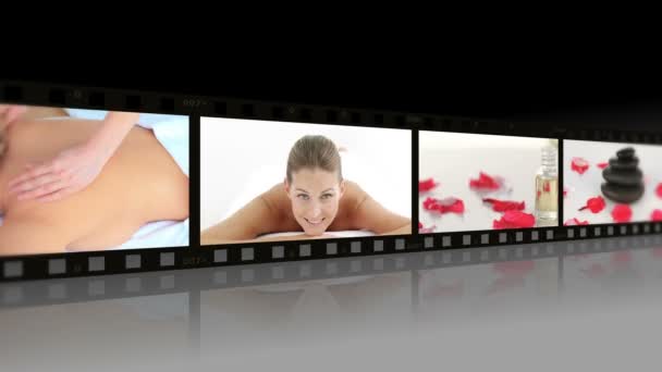 Montagem de mulheres relaxante — Vídeo de Stock