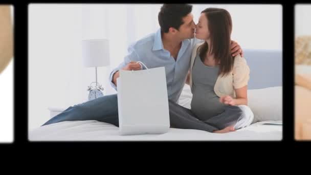 Montage of pregnant women — Stock Video