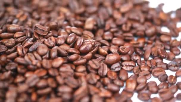 Granos de café girando — Vídeos de Stock