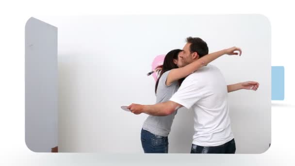 Montaż szczęśliwe pary — Wideo stockowe