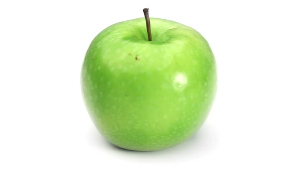 Manzana verde girando — Vídeos de Stock