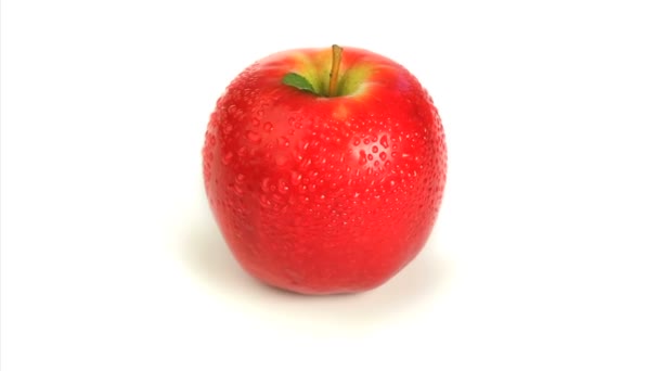 Περιστρεφόμενο κόκκινο μήλο — Αρχείο Βίντεο