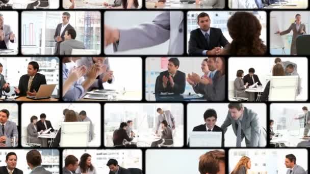 Montage of business exchanging — Stock Video