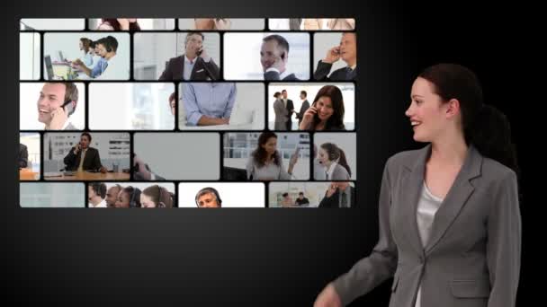 Montage of business communication — Stock Video