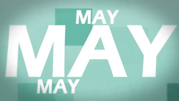 Animation of May — Stock Video