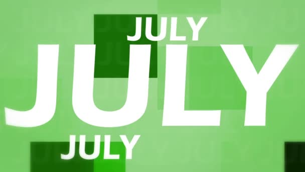 Animación de julio — Vídeo de stock