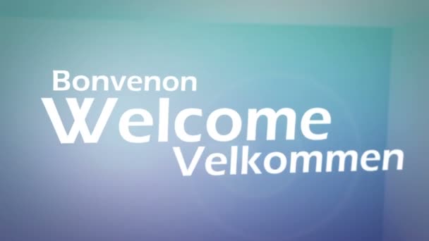 Welkom animatie — Stockvideo