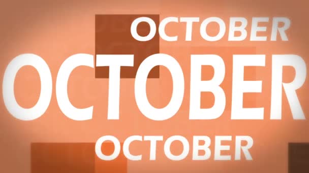 Oktober-Animation — Stockvideo