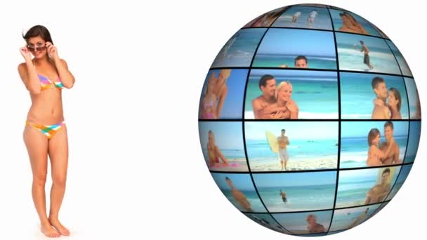 Animazione 3D sulle vacanze al mare — Video Stock