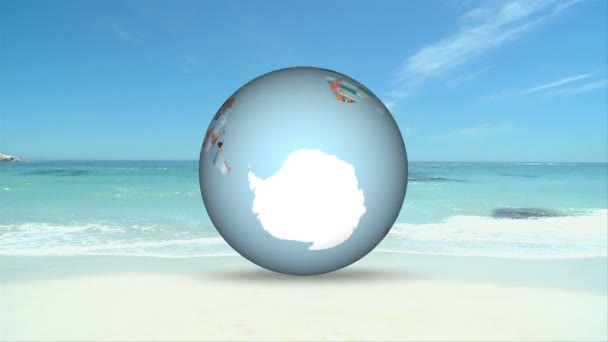 Animation 3D de vacances à la plage — Video