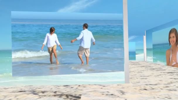 Montaggio di vacanze al mare — Video Stock