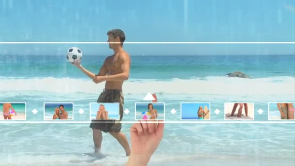 Elegir clips de mano sobre vacaciones — Vídeo de stock
