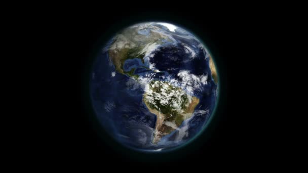 Cloudy Earth in movement with Earth image courtesy of Nasa.org — Stock Video