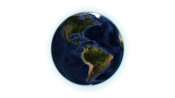 La Terra si gira su se stessa con l'immagine della Terra gentilmente concessa da Nasa.org — Video Stock