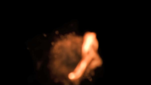 Oheň hořící v super slow motion — Stock video