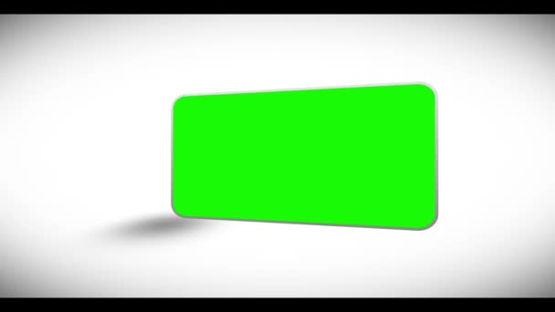 Teclas de croma 3d aparecendo com sombra — Vídeo de Stock