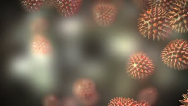 通过系统移动的橙色病毒 — 图库视频影像
