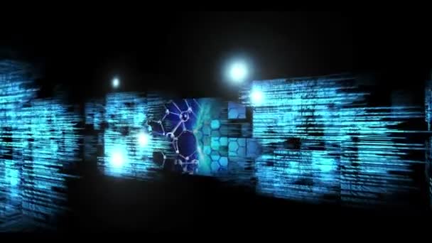 Montagem de vídeo animado com DNA — Vídeo de Stock