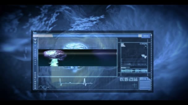 Montaje de interfaces cerebrales — Vídeo de stock