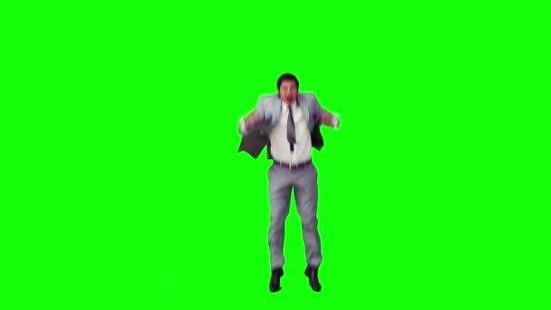 A man in a suit is jumping — Stock Video