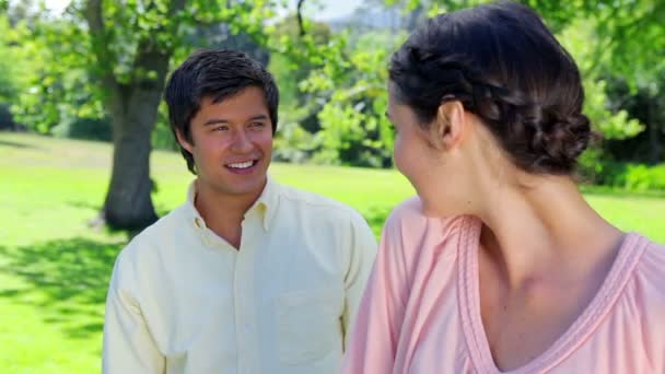 Young couple embracing each other — Stock Video