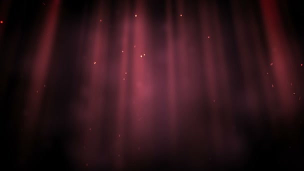 Punti luminosi che appaiono in un raggio rosa — Video Stock