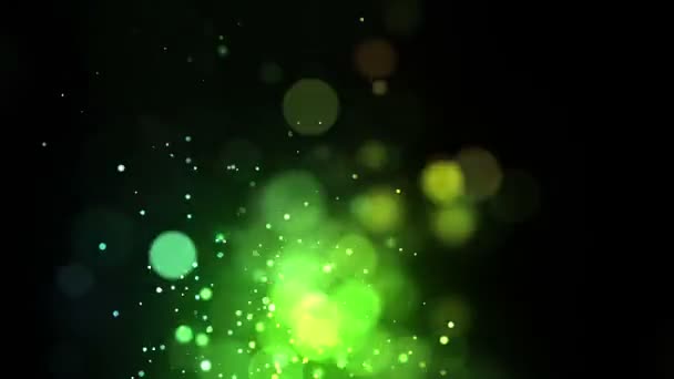 Яскраво-зелені точки піднімаються — стокове відео