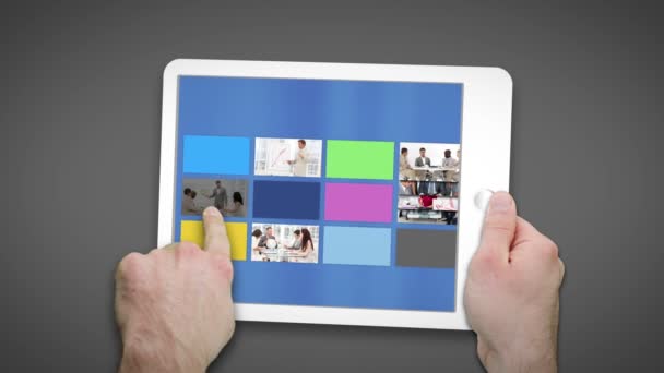 Tablet PC presenteren zakenleven — Stockvideo