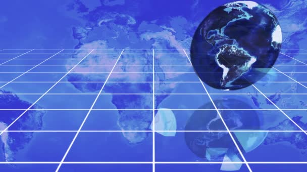 Diagrama y tierra giratoria con la cortesía de nasa.org — Vídeos de Stock