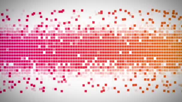 Ροζ και πορτοκαλί και ροζ τετράγωνα που κινείται με ταχείς ρυθμούς — Αρχείο Βίντεο