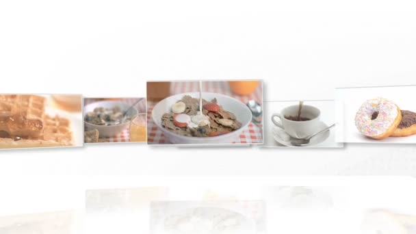 Video di colazione e pasticceria — Video Stock