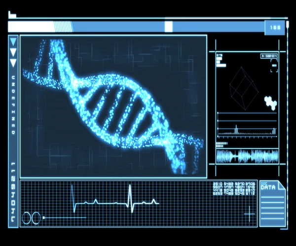 DNA helix gränssnitt — Stockfoto