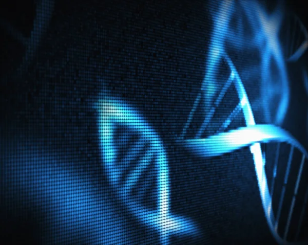 Blaue dna helix — Stockfoto