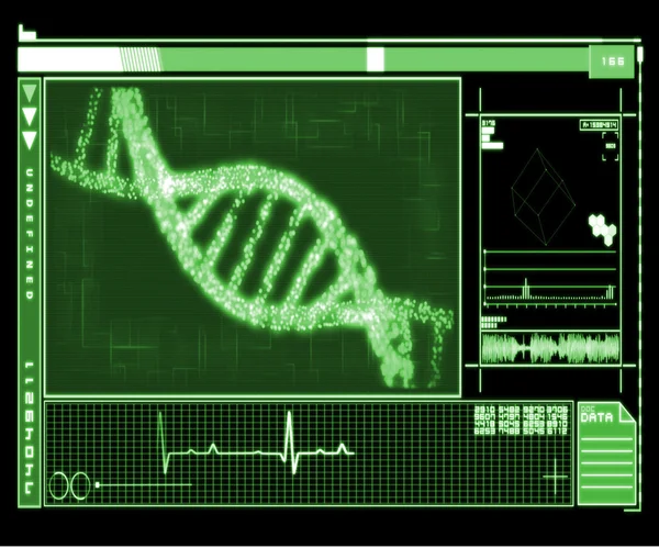 Interfejs helisy DNA — Zdjęcie stockowe