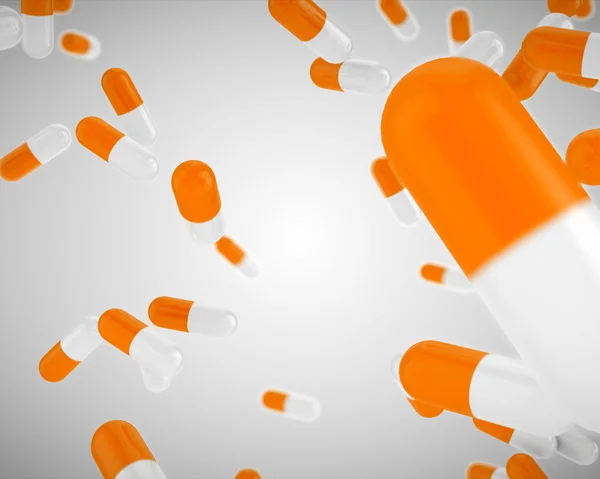 Pilules orange flottantes — Photo