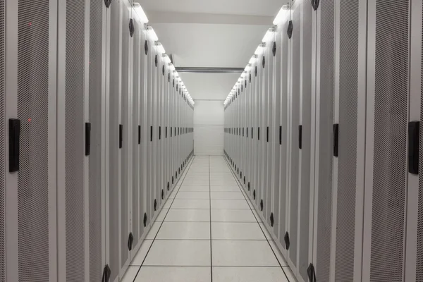 Empty row of servers — Stock Photo, Image