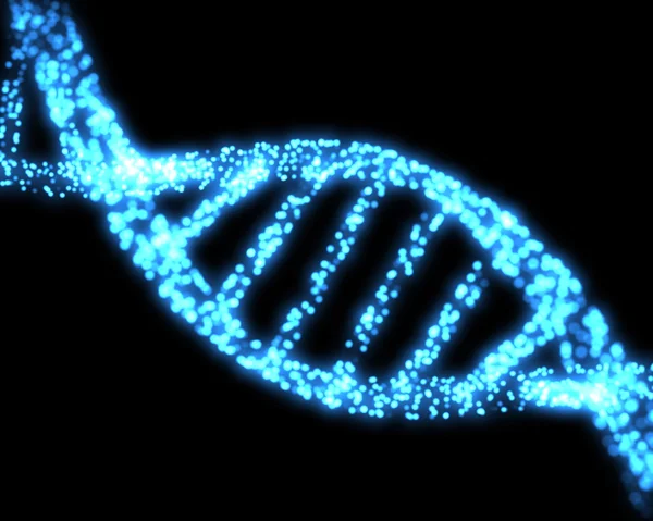 Blauwe dna helix — Stockfoto