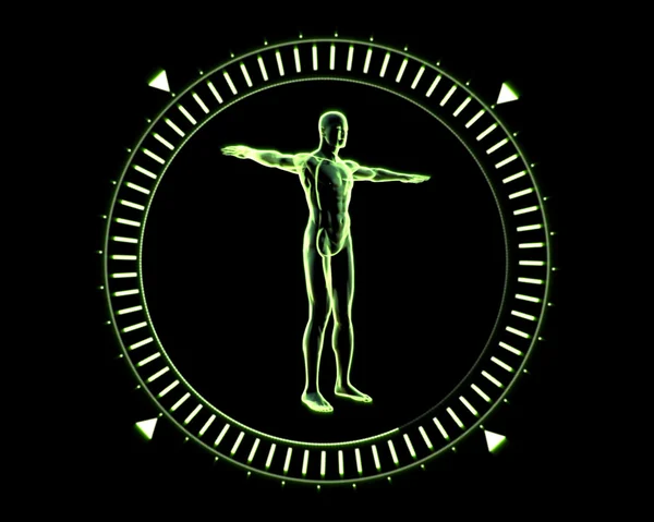 緑の人間円 — ストック写真