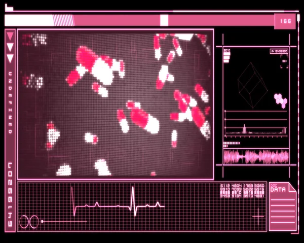 Ροζ pixel χάπια τεχνολογία — Φωτογραφία Αρχείου
