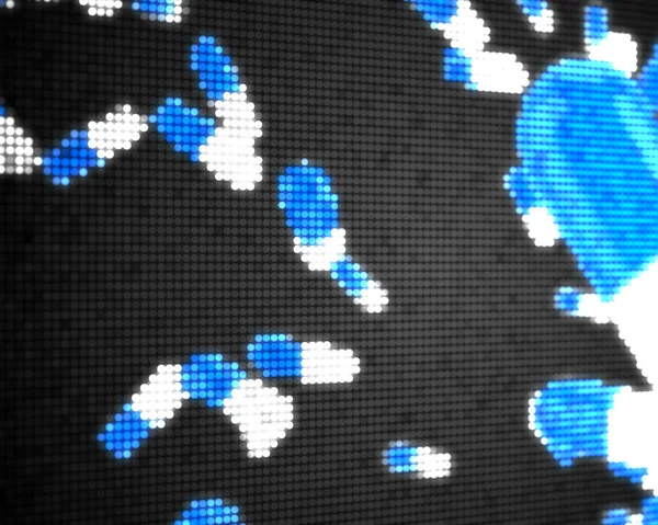 Tabletki niebieskie piksele — Zdjęcie stockowe