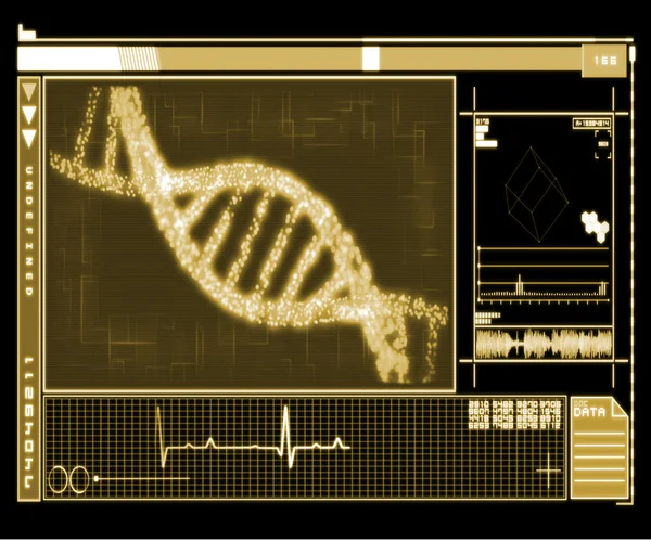 DNA helix interface technologie — Stockfoto