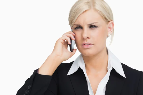 Serious businesswoman on the phone — Stock Photo, Image