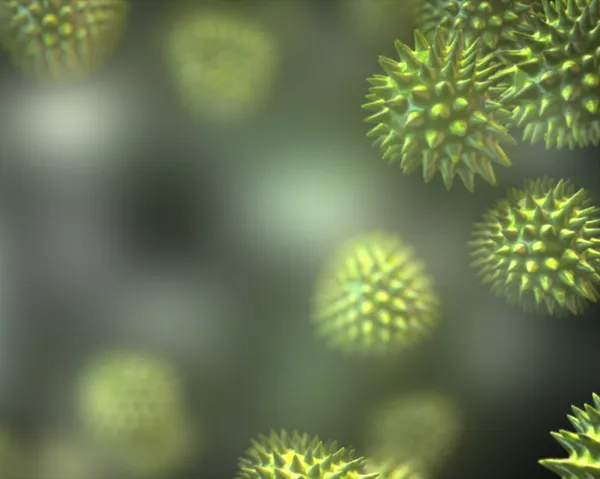 Green virus cells — Stock Photo, Image