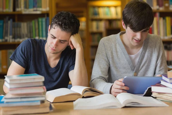 Studenten studeren in de bibliotheek — Stockfoto