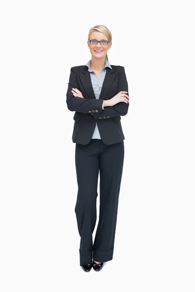 Lächelnde Geschäftsfrau — Stockfoto