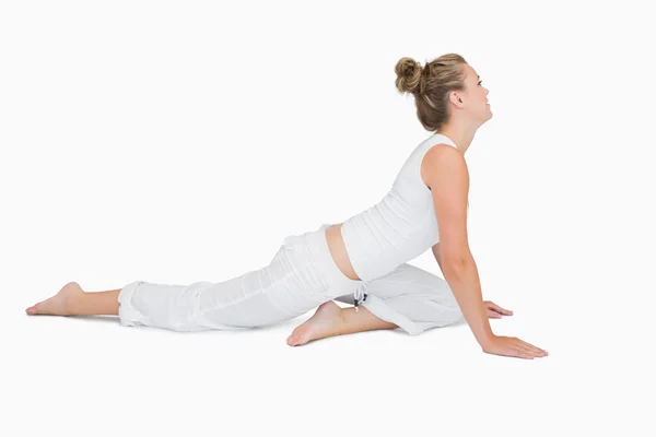 Woman in yoga pose — Stock Photo, Image