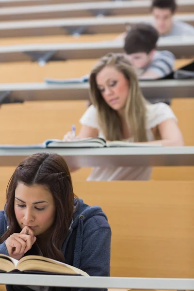 Students sitting while learning Stock Photo