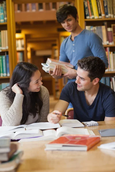 Dwóch studentów studiujących razem — Zdjęcie stockowe